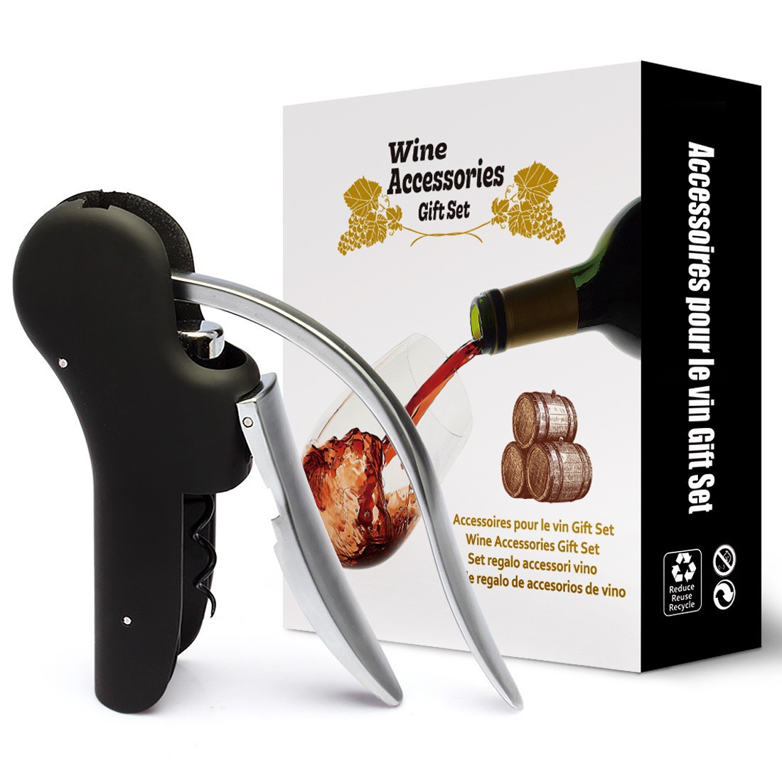 Cork Screw Lever - Zestaw korkociągów do wina Rabbit Lever,