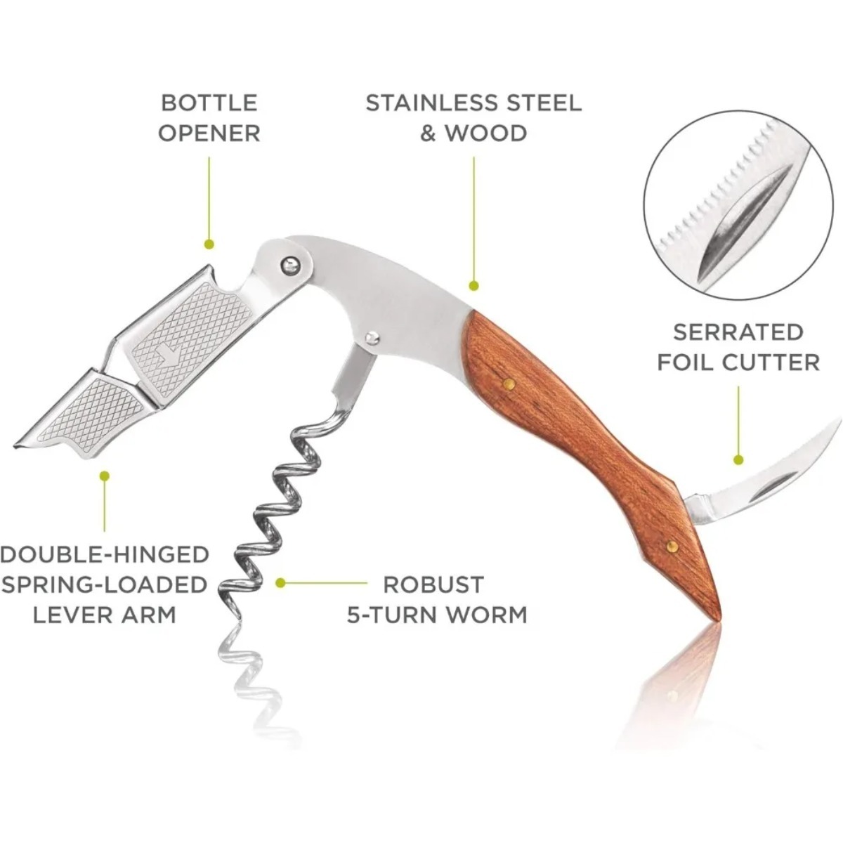 Wytrzymały korkociąg ze stali  – Cork Screw Lever recenzja i cena