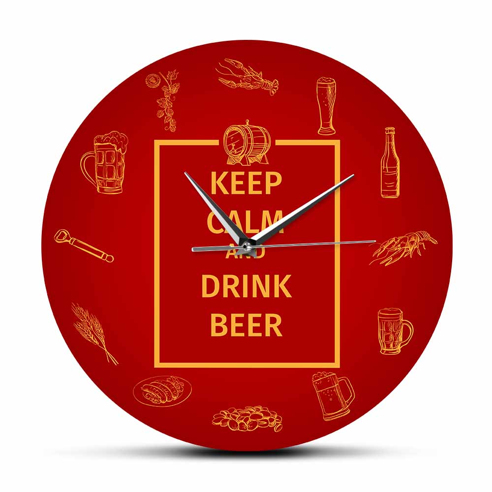 Zegar ścienny Keep Calm And Dr – Wine Beer Restaurant recenzja i cena